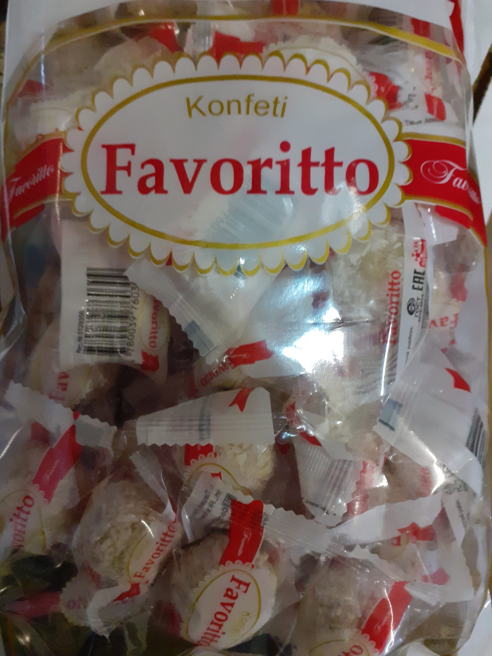 Конфеты Кокосовые Фаворитто 0,5 кг